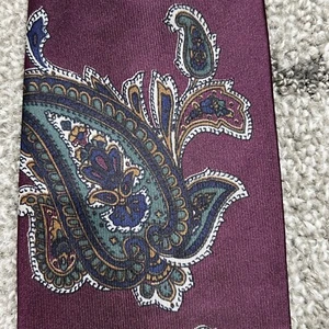 Cravatta standard Stefano Rossini nuova con etichette 4" cravatta standard 100% seta paisley - Foto 1 di 6