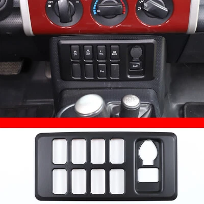 Cubierta de botón de consola central negra mate para Toyota FJ Cruiser 2007-2014 Foto 1 de 4