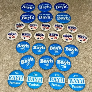 28 - 1976 BIRCH BAYH for PRESIDENT or SENATE Buttons 4 Varieties - Picture 1 of 7