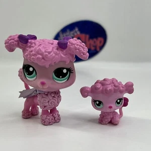 MOMMY & BABY CANICHE PERRO #3599 3600 - Auténtico Littlest Pet Shop - Hasbro LPS - Imagen 1 de 4