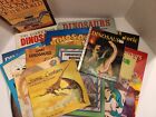 Vintage Kinder Dinosaurier Buch Menge 14 Hardcover & Taschenbuch Bücher (1980er Jahre) Retro