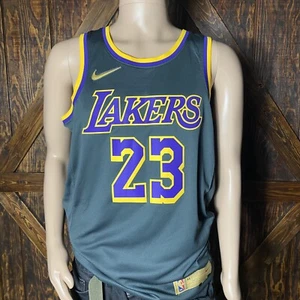 NIKE LA LAKERS NBA LEBRON JAMES EARNED SWINGMAN JERSEY MENS sizs M CN9929-013 23 - Picture 1 of 5