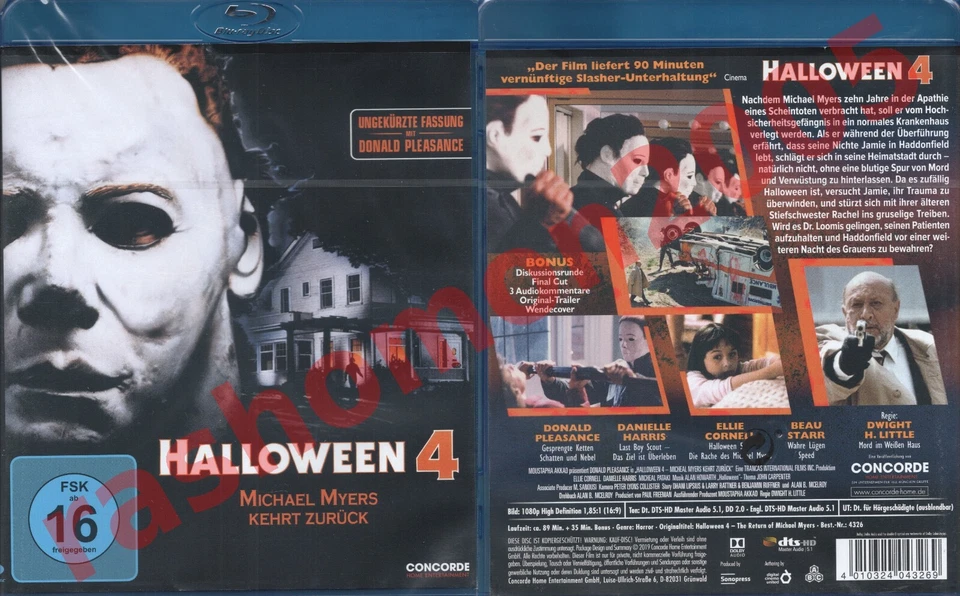 Blu-ray HALLOWEEN IV 4 THE RETURN OF MICHAEL MYERS Donald Pleasence Region B NEW - Image 1 of 1