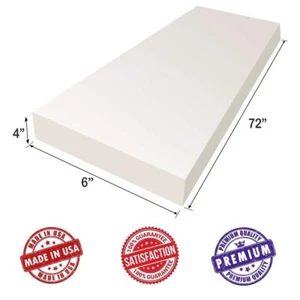 Upholstery Visco Cool Memory Foam Sheet, 4"H x 6"W x 72"L - 3.5 lb Density - Picture 1 of 5