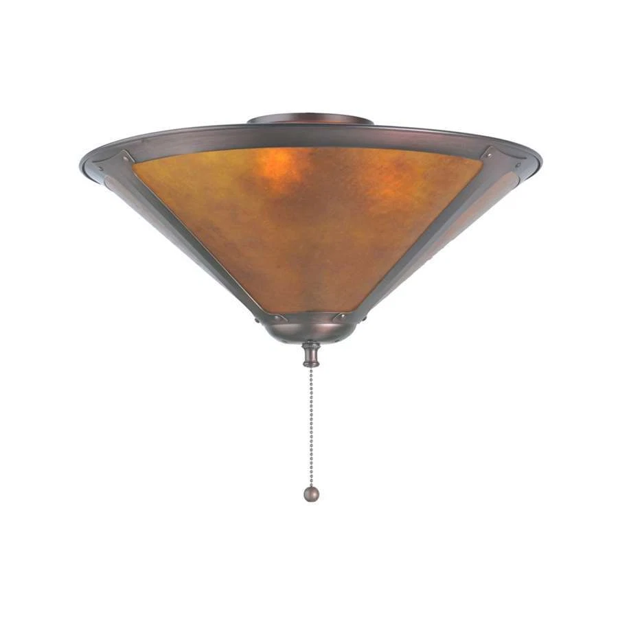 Meyda Tiffany 27434 Van ERP Amber Mica 3 Light Flush Mount