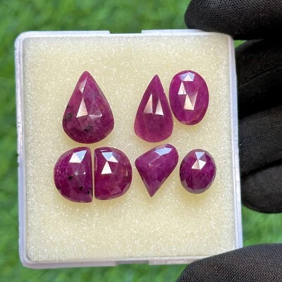 Lote de piedras preciosas sueltas corte rosa pieza rara zafiro rubí natural calidad AAA Foto 1 de 4