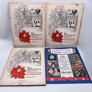 Vintage Bastelbuch Lot The Poinsettia Library Christmas Handicrafts Volume 1, 3, 5 + - Bild 1 von 21