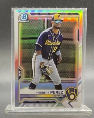 2021 Bowman Chrome Draft Refractors #BDC97 Hedbert Perez - Image 1 of 2