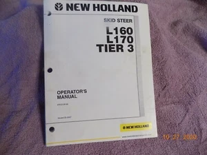 NH New Holland L160 L170 Tier 3 Skid Steer Owner Operator User Guide Manual - Photo 1/2