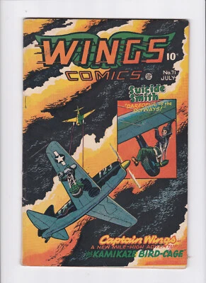 WINGS COMICS #71 [1946 FN] "THE KAMIKAZE BIRD-CAGE"   FICTION HOUSE - Image 1 of 2