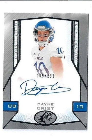 Dayne Crist 2013 Upper Deck SPx #95 Autograph #d 009/299 - Image 1 of 1