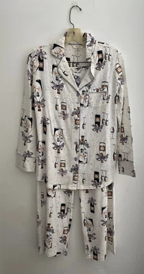 Conjunto de pijama Soma branco garrafa champanhe estampa 2 peças tamanho pequeno/médio - Imagem 1 de 4