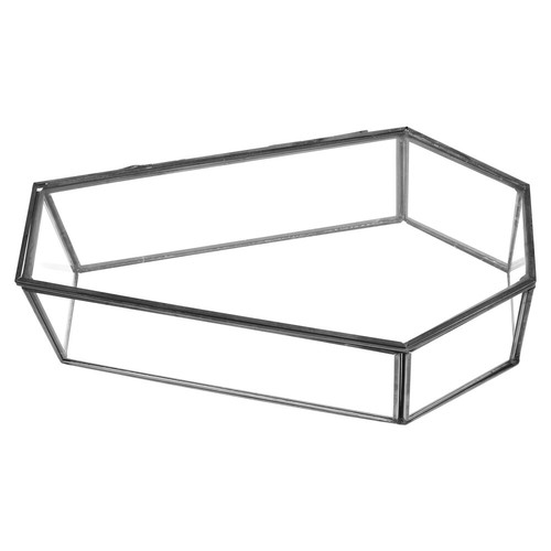 Glass Coffin Jewelry Box Vintage Keepsake Display Case Candy Box