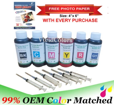 CISS CIS 6X100ML (non-OEM) dye refill Ink alternative for XP-15000 Printer - Image 1 of 3