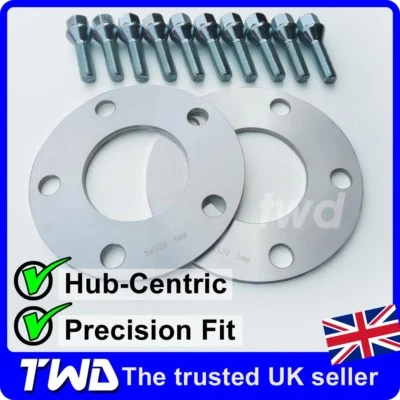5MM ALLOY WHEEL SPACER KIT WITH BOLTS FOR BMW 3-SERIES E36 E46 E90 E92 -2C10H31 - Image 1 of 4