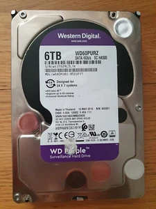 Western Digital WD60PURZ Thaïlande (WX21) 3,5" 6 To Sata MAY/2019 - Photo 1/2