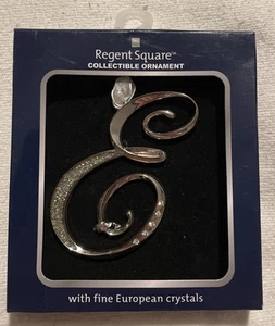 New In Box. Regent Square Collectible Ornament.  Monogram E . - Picture 1 of 4