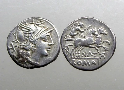 PINARIA 1 SILVER DENARIUS________Roman Republic________ROMA & VICTORY IN BIGA - Image 1 of 2