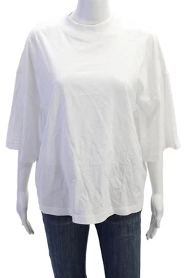 COS Womens Short Sleeve Crew Neck Boxy Tee Shirt White Cotton Size Small - Image 1 of 4