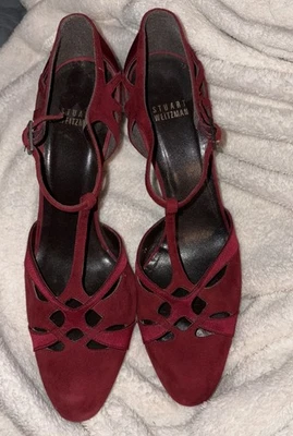 Zapatos de salón Stuart Weitzman de cuero gamuza borgoña talla 9 Foto 1 de 4