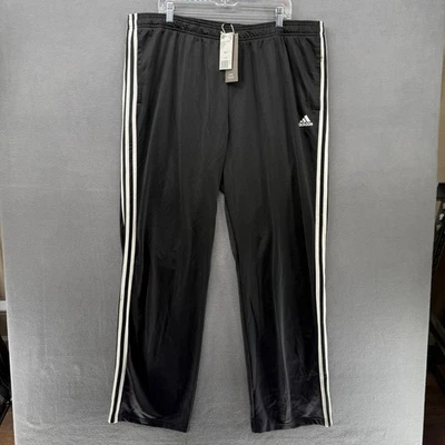 Pantalones de chándal Adidas para hombre 3XLT negro blanco Essentials 3 bandas tricot nuevos con etiquetas Foto 1 de 4
