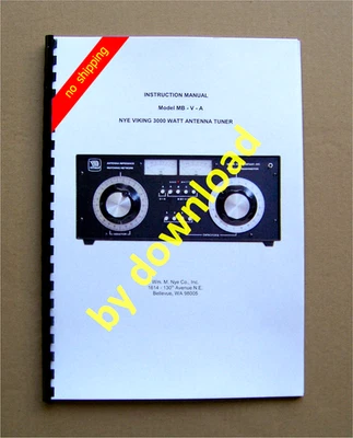 Nye Viking MB-V-A 3KW Antennentuner Bedienungsanleitung & CD - Bild 1 von 4