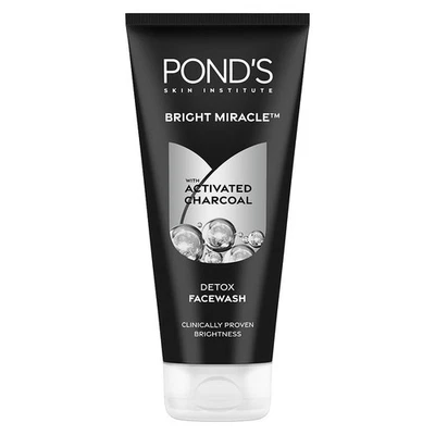 POND'S Bright Miracle Detox Facewash | 10X Power of Activated Charcoal 200g Foto 1 de 4