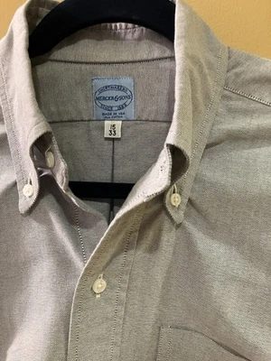 Mercer & Sons Gray Oxford Cloth Button Down Shirt 15 X 33 - Image 1 of 3