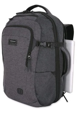 Swiss Gear Weekend Getaway Laptop Backpack Gray Travel Bag Padded 18X11X8 - Image 1 of 4