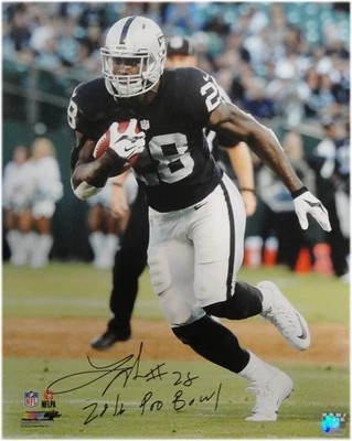 Latavius Murray Hand Signed Autograph 16x20 Photo Oakland Raiders Pro Bowl 2016 - Image 1 of 2