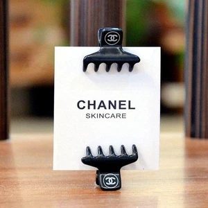 CHANEL Novità Fermagli per Capelli Set di 2 Articoli Inutilizzati Nero Novità Limited Giappone U - Foto 1 di 3