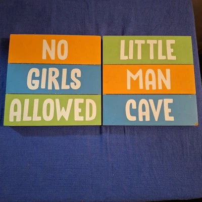 2-panel Canvas Wall Art for Home Decor NO GIRLS ALLOWED-LITTLE MAN CAVE - Image 1 of 4