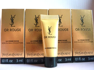 LOTE de 4 crema hidratante YSL Yves Saint Laurent OR ROUGE LA CREME RICHE ~ 3 ml/.01 oz Foto 1 de 3