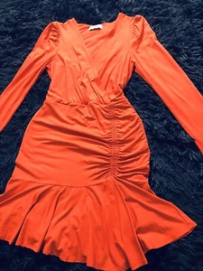 NWOT BAILEY 44 Leonora Ruched Wrap Dress. Size M - Picture 1 of 12