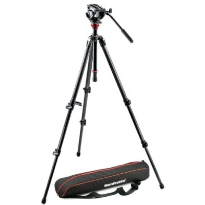 *Nuevo* Cabezal de video Manfrotto MVH500AH,755CX3 con patas y bolsa de fibra de carbono Foto 1 de 4
