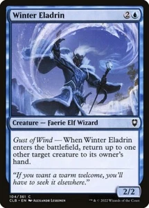 MTG-NM-Commander Legends: Battle for Baldur's Gate-Winter Eladrin-104 - Picture 1 of 1