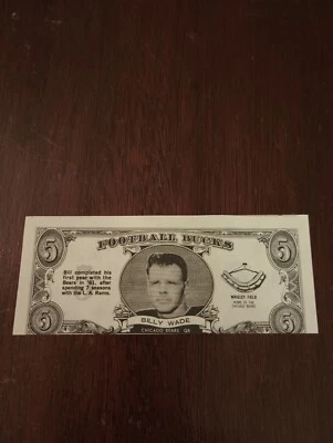 1962 Topps Bucks #42 Billy Wade (EXMT) - Image 1 of 2