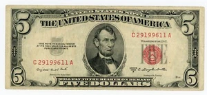 US/ Legal Tender ... P-381b ... 5 Dollar ... 1953 B *VF* - Foto 1 di 2