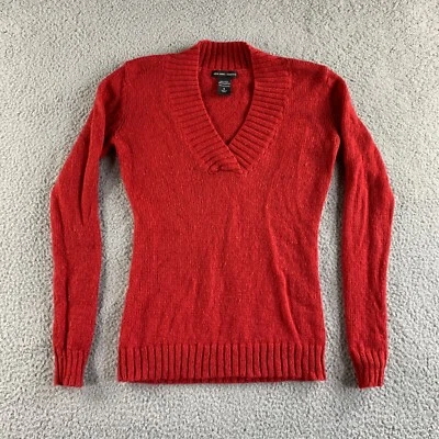 Suéter para mujer New York & Company pequeño rojo mezcla de lana grueso tejido pulóver Foto 1 de 4