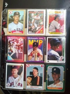 LOTE DE (9) incluyendo Mike Greenwell, etc. TARJETAS DE BÉISBOL. tienda de estampillas de sal. - Imagen 1 de 5