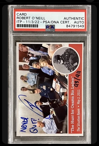 Navy SEAL Robert O’Neill #/911 Signed Biden Obama Situation Room AUTO PSA🇺🇸 Cover