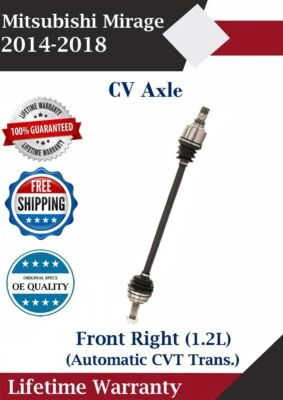 Nuevo eje CV delantero derecho OE para Mitsubishi Mirage 2014-2018 1,2 L garantía de por vida. Foto 1 de 4