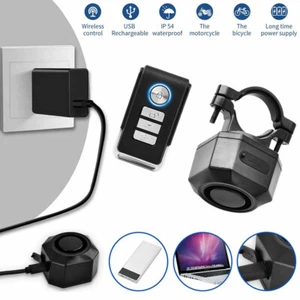 Wireless Anti-Theft Vibration Motorcycle Bike Security Alarm Remote Rechargeable - Picture 1 of 15