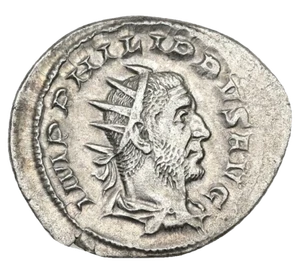 Philip I, AD 244-249 AR Double Denarius (Ch XF-NGC) Saecular Games issue - Picture 1 of 4