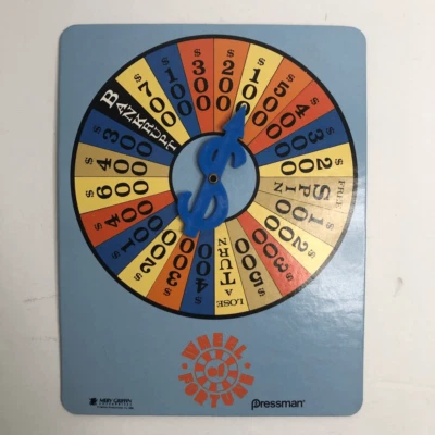 Pressman Wheel of Fortune 1985 reemplazo tablero giratorio solo cantidades en dólares Foto 1 de 4