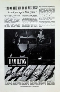 VINTAGE 1940s Print Ad ~ Hamilton Watch ~ The Watch of Railroad Accuracy - Picture 1 of 1