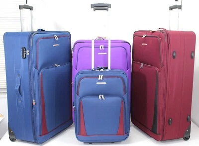 XX LARGE Expandable Wheel Suitcase Luggage Carry On Cabin Wheel Trolley Case Bag - Image 1 of 4
