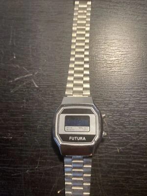 Vintage Futura Quartz Digital Wrist Watch Metal Band Timepiece - Not Tested - Image 1 of 4