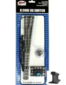 Atlas N Scale ~ New 2025 ~ Code 80 ~ Remote #8 Right Switch Turnout ~ 2720 - Picture 1 of 2