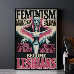 Feminism Propaganda Poster,Retro Feminist Art,Wall Art,Retro Poster,Room Decor - Picture 1 of 9